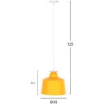 ΦΩΤΙΣΤΙΚΟ ΟΡΟΦΗΣ ΚΡΕΜΑΣΤΟ HM4158.06 ΚΙΤΡΙΝΟ ΚΑΠΕΛΟ ΑΛΟΥΜΙΝΙΟΥ Φ30x123,5Υεκ - Image 2