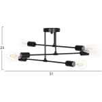 ΦΩΤΙΣΤΙΚΟ ΟΡΟΦΗΣ ΠΟΛΥΦΩΤΟ LIGHTY HM7427.11 ΜΕΤΑΛΛΟ ΣΕ ΜΑΥΡΟ 51x51x23Υεκ. - Image 2
