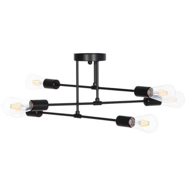 ΦΩΤΙΣΤΙΚΟ ΟΡΟΦΗΣ ΠΟΛΥΦΩΤΟ LIGHTY HM7427.11 ΜΕΤΑΛΛΟ ΣΕ ΜΑΥΡΟ 51x51x23Υεκ. - Image 1