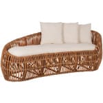 ΚΑΝΑΠΕΣ-ΑΝΑΚΛΙΝΤΡΟ LANTRY HM5991 ΦΥΣΙΚΟ RATTAN- ΛΕΥΚΑ ΜΑΞΙΛΑΡΙΑ 215x60x78Yεκ.