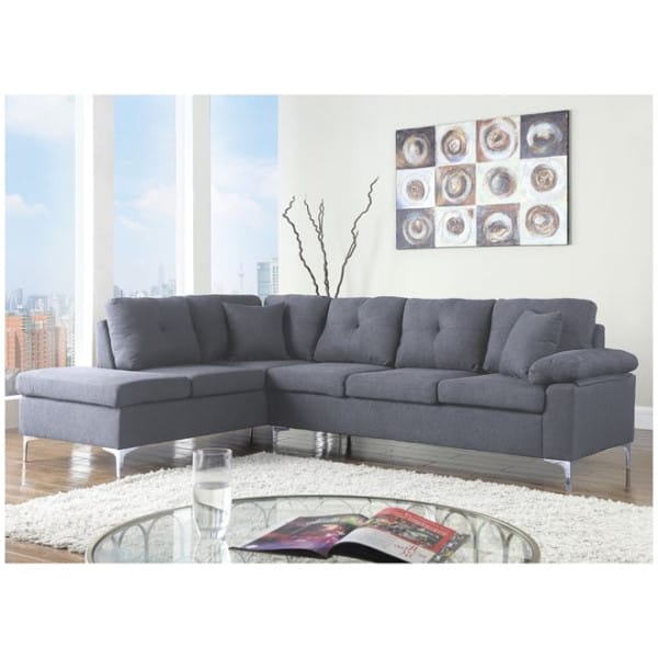 ΚΑΝΑΠΕΣ ΓΩΝΙΑ ΑΡΙΣΤΕΡΗ ZAILA HM3087L ΥΦΑΣΜΑ ΓΚΡΙ 282x197x90 εκ. - Image 2