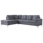ΚΑΝΑΠΕΣ ΓΩΝΙΑ ΑΡΙΣΤΕΡΗ ZAILA HM3087L ΥΦΑΣΜΑ ΓΚΡΙ 282x197x90 εκ.