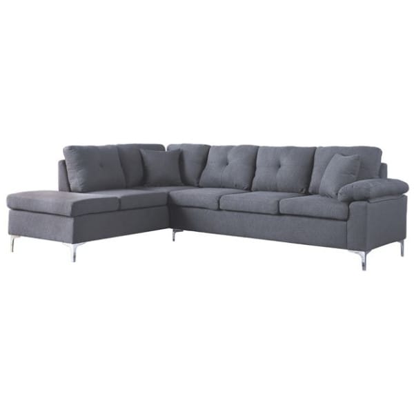 ΚΑΝΑΠΕΣ ΓΩΝΙΑ ΑΡΙΣΤΕΡΗ ZAILA HM3087L ΥΦΑΣΜΑ ΓΚΡΙ 282x197x90 εκ. - Image 1
