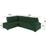 ΚΑΝΑΠΕΣ ΚΡΕΒΑΤΙ JADE HM3144.05L ΑΡΙΣΤΕΡΗ ΓΩΝΙΑ ΣΕ ΚΥΠΑΡΙΣΣΙ ΧΡΩΜΑ 250x180x88Υεκ. - Image 2