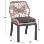 ΚΑΡΕΚΛΑ ΑΛΟΥΜΙΝΙΟΥ HOWARD HM5547.12 ΑΝΘΡΑΚΙ--ΣΧΟΙΝΙ ΜΠΕΖ 55,5x60x84,5Υεκ - Image 2