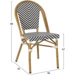 ΚΑΡΕΚΛΑ BAMBOO LOOK ΜΑΥΡΟ-ΛΕΥΚΟ HM5860.01 46x56x88Y εκ. - Image 2