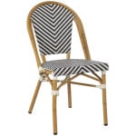 ΚΑΡΕΚΛΑ BAMBOO LOOK ΜΑΥΡΟ-ΛΕΥΚΟ HM5860.01 46x56x88Y εκ.