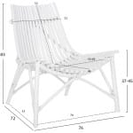ΚΑΡΕΚΛΑ ΕΞΩΤ.ΧΩΡΟΥ CELLION HM9812.03 ΡΑΒΔΟΙ RATTAN ΣΕ ΛΕΥΚΟ ΧΡΩΜΑ 76x72x83Υεκ. - Image 2