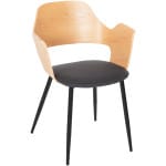 ΚΑΡΕΚΛΑ VELP HM9616.02 ΞΥΛΟ ΣΕ ΦΥΣΙΚΟ-ΓΚΡΙ ΥΦΑΣΜΑ-ΜΑΥΡΑ ΜΕΤΑΛ. ΠΟΔΙΑ 55,5x50x79Υεκ.