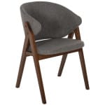 ΚΑΡΕΚΛΑ HANA HM9746.02 RUBBERWOOD ΣΕ ΚΑΡΥΔΙ ΧΡΩΜΑ-ΓΚΡΙ ΥΦΑΣΜΑ 55x60x84Yεκ.