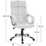 ΚΑΡΕΚΛΑ ΓΡΑΦΕΙΟΥ CHANDER HM1092.02 ΛΕΥΚΗ 63x66x116 εκ. - Image 2