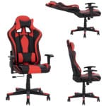 ΚΑΡΕΚΛΑ ΓΡΑΦΕΙΟΥ GAMING DOCKS HM1162.01 ΜΑΥΡΟ ΚΟΚΚΙΝΟ PU 67x70x130 εκ.