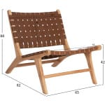 ΚΑΡΕΚΛΑ FELIPE HM9384.01 ΜΑΣΙΦ ΞΥΛΟ ΤEAK ΦΥΣΙΚΟ 65x82x88YΕΚ. - Image 2