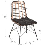 ΚΑΡΕΚΛΑ ΜΕΤΑΛΛΙΚΗ ALLEGRA HM5691.11 WICKER ΜΠΕΖ-ΜΑΥΡΟ 51x54x84Υεκ. - Image 2
