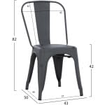 ΚΑΡΕΚΛΑ ΜΕΤΑΛΛΙΚΗ MELITA ΣΕ ΓΚΡΙ 43x50x82Y εκ. HM8641.10 - Image 2