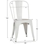 ΚΑΡΕΚΛΑ ΜΕΤΑΛΛΙΚΗ MELITA ΣΕ ΛΕΥΚΟ MAT  43x50x82Υ εκ. HM8641.21 - Image 2
