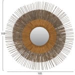 ΚΑΘΡΕΠΤΗΣ ΜΕ ΠΛΑΙΣΙΟ MENDONG GRASS Φ105εκ ΣΕ ΧΡΩΜΑ ΦΥΣΙΚΟ ΧΡΥΣΟ HM7798 - Image 2
