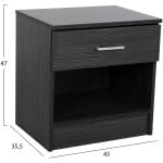 ΚΟΜΟΔΙΝΟ ΜΕ 1 ΣΥΡΤΑΡΙ LANEY ZEBRANO 45x35,5x47Υ εκ. HM2345.02 - Image 2