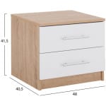 ΚΟΜΟΔΙΝΟ ΜΕΛΑΜΙΝΗΣ HM2220.06 SONAMA - ΛΕΥΚΟ 48x40,5x41,5 εκ. - Image 2