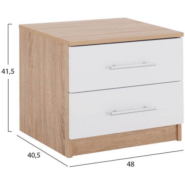 ΚΟΜΟΔΙΝΟ ΜΕΛΑΜΙΝΗΣ HM2220.06 SONAMA - ΛΕΥΚΟ 48x40,5x41,5 εκ. - Image 2
