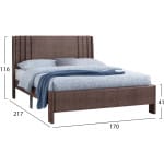 ΚΡΕΒΑΤΙ ΔΙΠΛΟ CREDENCE HM685.03 ΚΑΦΕ ΥΦΑΣΜΑ ΓΙΑ ΣΤΡΩΜΑ 160Χ200εκ. - Image 2