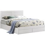 ΚΡΕΒΑΤΙ CAPRI HM312.05 ΜΕ 2 ΣΥΡΤΑΡΙΑ ΛΕΥΚΟ ΓΙΑ ΣΤΡΩΜΑ 150x200 εκ.