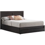 ΚΡΕΒΑΤΙ ΜΕΛΑΜΙΝΗΣ CAPRI HM599.11 ΜΕ 2ΣΥΡΤΑΡΙΑ-WENGE- ΓΙΑ ΣΤΡΩΜΑ 140x200εκ.
