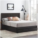 ΚΡΕΒΑΤΙ ΜΕΛΑΜΙΝΗΣ CAPRI HM599.11 ΜΕ 2ΣΥΡΤΑΡΙΑ-WENGE- ΓΙΑ ΣΤΡΩΜΑ 140x200εκ. - Image 2