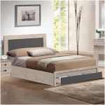 ΚΡΕΒΑΤΙ MELANY HM346.04 ΜΕ 1 ΣΥΡΤΑΡΙ SONOMA-ΣΚΟΥΡΟ ΓΚΡΙ ΓΙΑ ΣΤΡΩΜΑ 90Χ190 εκ. - Image 2
