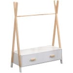 ΚΡΕΜΑΣΤΡΑ ΜΕ ΣΥΡΤΑΡΙΑ ΠΑΙΔΙΚH PASCHAL HM2491.03 ΜΕΛΑΜΙΝΗ-ΞΥΛΟ ΠΕΥΚΟΥ 80x40x130Υεκ