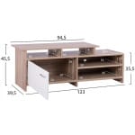 ΕΠΙΠΛΟ TV SCOTT HM8766.01 123x39,5x35,5-45,5Y εκ. SONAMA ΛΕΥΚΟ - Image 2