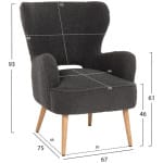 ΜΠΕΡΖΕΡΑ ΠΟΛΥΘΡΟΝΑ MYLIE ΓΚΡΙ ΜΠΟΥΚΛΕ HM8394.21 66X75X93Υ εκ. - Image 2