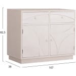ΜΠΟΥΦΕΣ ΣΕΙΡΑ SANTORINI HM18046 MDF ΣΕ ΥΠΟΛΕΥΚΟ ΧΡΩΜΑ-2 ΣΥΡΤΑΡΙΑ & 2 ΠΟΡΤΕΣ 107x38x82,5Υεκ. - Image 2