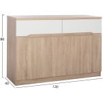 ΜΠΟΥΦΕΣ JOLENE HM2234.02 2 ΣΥΡΤΑΡΙΑ & 4 ΠΟΡΤΕΣ SONAMA 120X40X80εκ. - Image 2