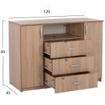 ΜΠΟΥΦΕΣ ΜΕ 2 ΝΤΟΥΛΑΠΙΑ Κ 3 ΣΥΡΤΑΡΙΑ ADLER SONAMA OAK HM2430 120X45X85Yεκ. - Image 2