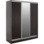 ΝΤΟΥΛΑΠΑ ΣΥΡΟΜΕΝΗ ADLER ΜΕΛΑΜΙΝΗΣ WENGE ΜΕ ΚΑΘΡΕΠΤΗ HM2437.02  180X60X210Υεκ.