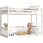 ΠΑΙΔΙΚΗ ΚΟΥΚΕΤΑ τ.MONTESSORI ΜΕ ΠΑΡΚΑΚΙ PLAYKID HM703.03 ΞΥΛΟ ΠΕΥΚΟΥ ΛΕΥΚΟ ΓΙΑ 190x90εκ