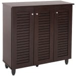 ΠΑΠΟΥΤΣΟΘΗΚΗ-ΝΤΟΥΛΑΠΑ PROLLY HM9609.01 ΜΕΛΑΜΙΝΗ WENGE-3ΠΟΡΤΕΣ-4ΡΑΦΙΑ 87x32x88Υεκ.