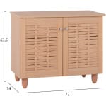 ΠΑΠΟΥΤΣΟΘΗΚΗ-ΝΤΟΥΛΑΠΙ CASSIOPE HM2208.09 ΜΕΛΑΜΙΝΗ ΣΕ ΧΡΩΜΑ ΦΥΣΙΚΟ 77Χ34Χ63.5Yεκ. - Image 2