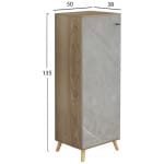 ΠΑΠΟΥΤΣΟΘΗΚΗ-ΝΤΟΥΛΑΠΙ ALVARO HM8954.11 ΜΕΛΑΜΙΝΗ SONAMA-STONE TEXTURE 50Χ38Χ135Yεκ. - Image 2