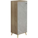 ΠΑΠΟΥΤΣΟΘΗΚΗ-ΝΤΟΥΛΑΠΙ ALVARO HM8954.11 ΜΕΛΑΜΙΝΗ SONAMA-STONE TEXTURE 50Χ38Χ135Yεκ.