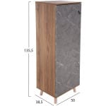 ΠΑΠΟΥΤΣΟΘΗΚΗ-ΝΤΟΥΛΑΠΙ ALVARO HM8954.12 ΜΕΛΑΜΙΝΗ SONAMA-STONE TEXTURE 50Χ38Χ135Yεκ. - Image 2