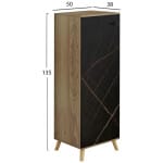 ΠΑΠΟΥΤΣΟΘΗΚΗ-ΝΤΟΥΛΑΠΙ ALVARO HM8954.13 ΜΕΛΑΜΙΝΗ SONAMA-ΜΑΥΡΟ ΜΑΡΜΑΡΟ 50Χ38Χ135Yεκ - Image 2