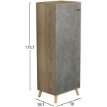 ΠΑΠΟΥΤΣΟΘΗΚΗ-ΝΤΟΥΛΑΠΙ ALVARO HM8954.14 ΜΕΛΑΜΙΝΗ SONAMA-STONE TEXTURE 50Χ38Χ135Yεκ. - Image 2