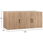 ΠΑΤΑΡΙ 3ΦΥΛΛΗΣ ΝΤΟΥΛΑΠΑΣ CARLY HM385.02 ΣΕ ΧΡΩΜΑ SONAMA 150X55Χ60Υεκ. - Image 2