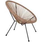 ΠΟΛΥΘΡΟΝΑ ACAPULCO Τ. ΦΩΛΙΑ ΜΕΤΑΛΛΟ ΜΑΥΡΟ ΜΕ TWISTED WICKER HM5871.01 70x73x79 εκ.