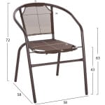 ΠΟΛΥΘΡΟΝΑ ΕΞ.ΧΩΡΟΥ LEDAN HM5977.02 ΜΕΤΑΛΛO & TEXTILENE ΚΑΦΕ 55x58x72Υεκ. - Image 2