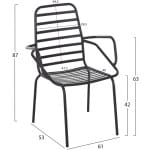 ΠΟΛΥΘΡΟΝΑ ΕΞ.ΧΩΡΟΥ FREE HM6045 ΜΕΤΑΛΛΙΚΗ ΜΑΥΡΗ 61x53x87Yεκ. - Image 2