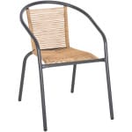 ΠΟΛΥΘΡΟΝΑ SWIFTER HM5969.02 ΜΕΤΑΛΛΟ ΓΚΡΙ-ΣΥΝΘ. RATTAN ΣΕ ΦΥΣΙΚΟ 54x61x75Υεκ.