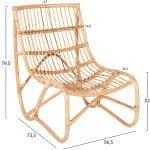 ΠΟΛΥΘΡΟΝΑ GRINN HM9815.01 ΡΑΒΔΟΙ RATTAN ΣΕ ΦΥΣΙΚΟ 56,5x73,5x79,5Υ εκ. - Image 2